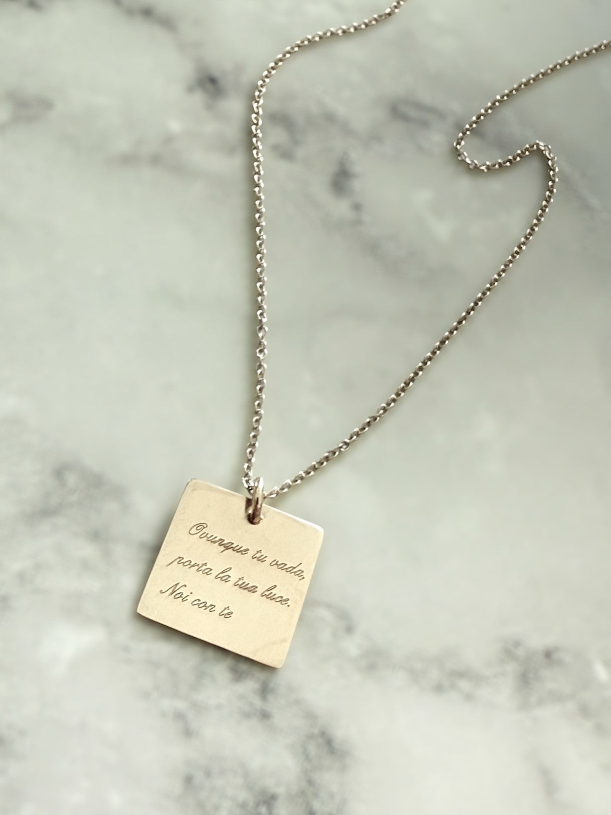 Da.Te Single with Chain in 925 Silver