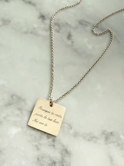 Da.Te Single with Chain in 925 Silver